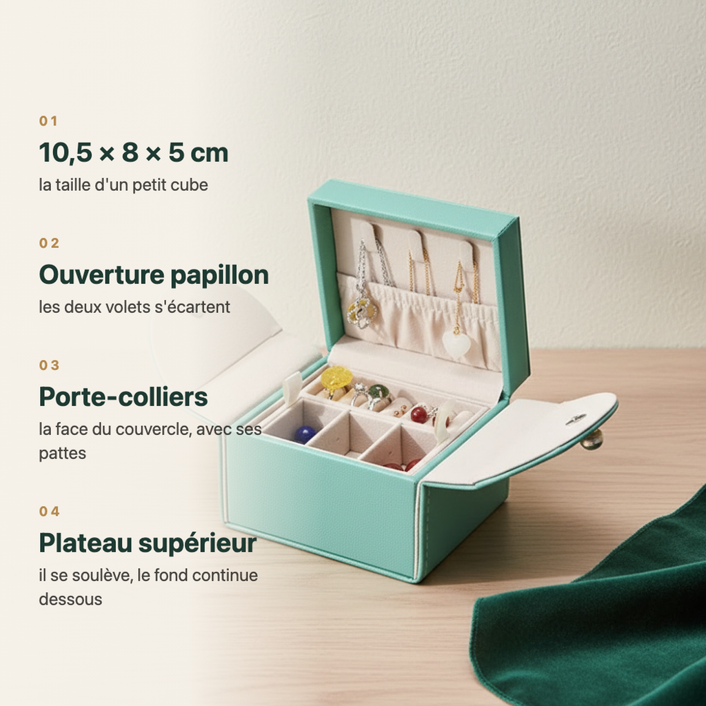 Coffret à bijoux enfant bleu