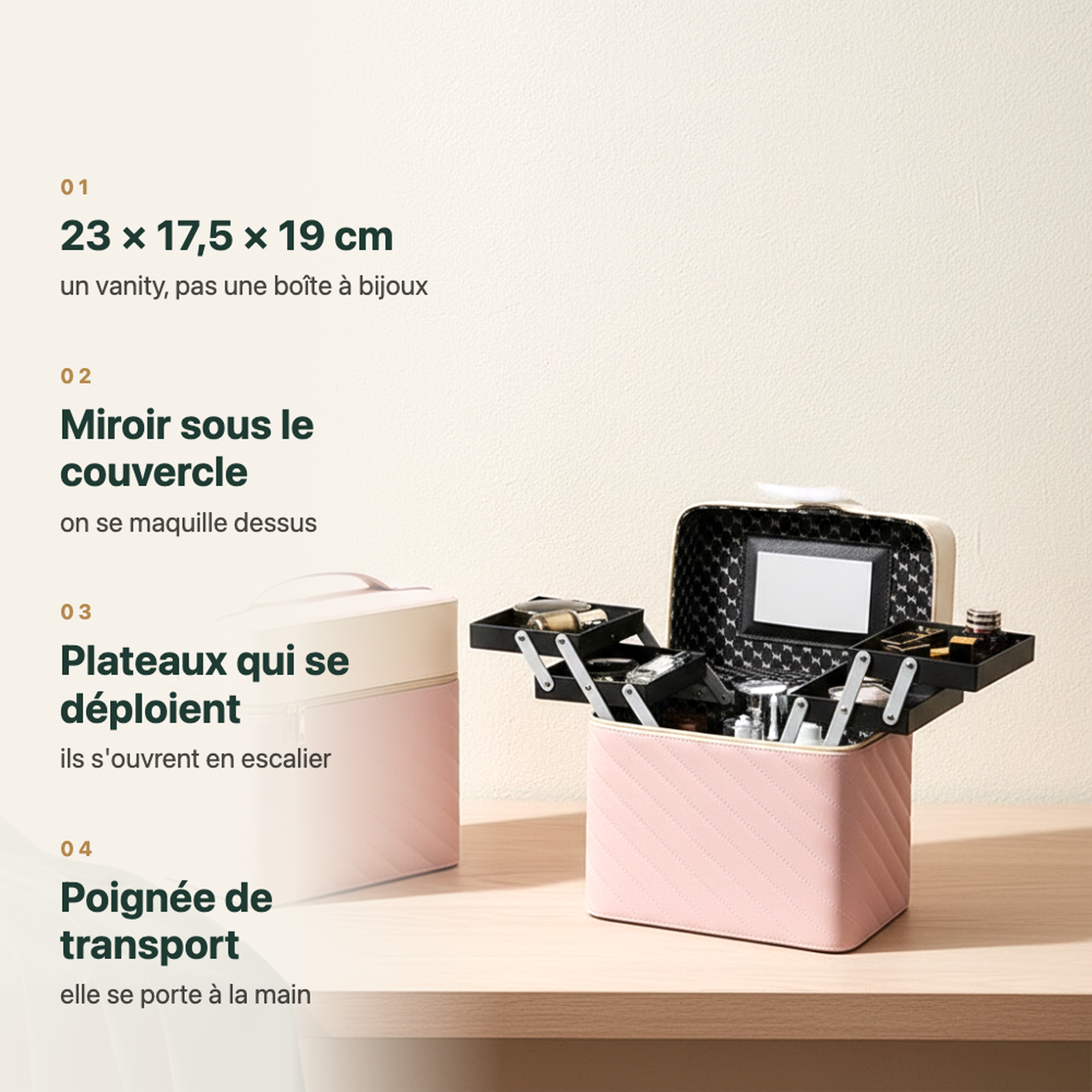 Miroir sous le couvercle du vanity