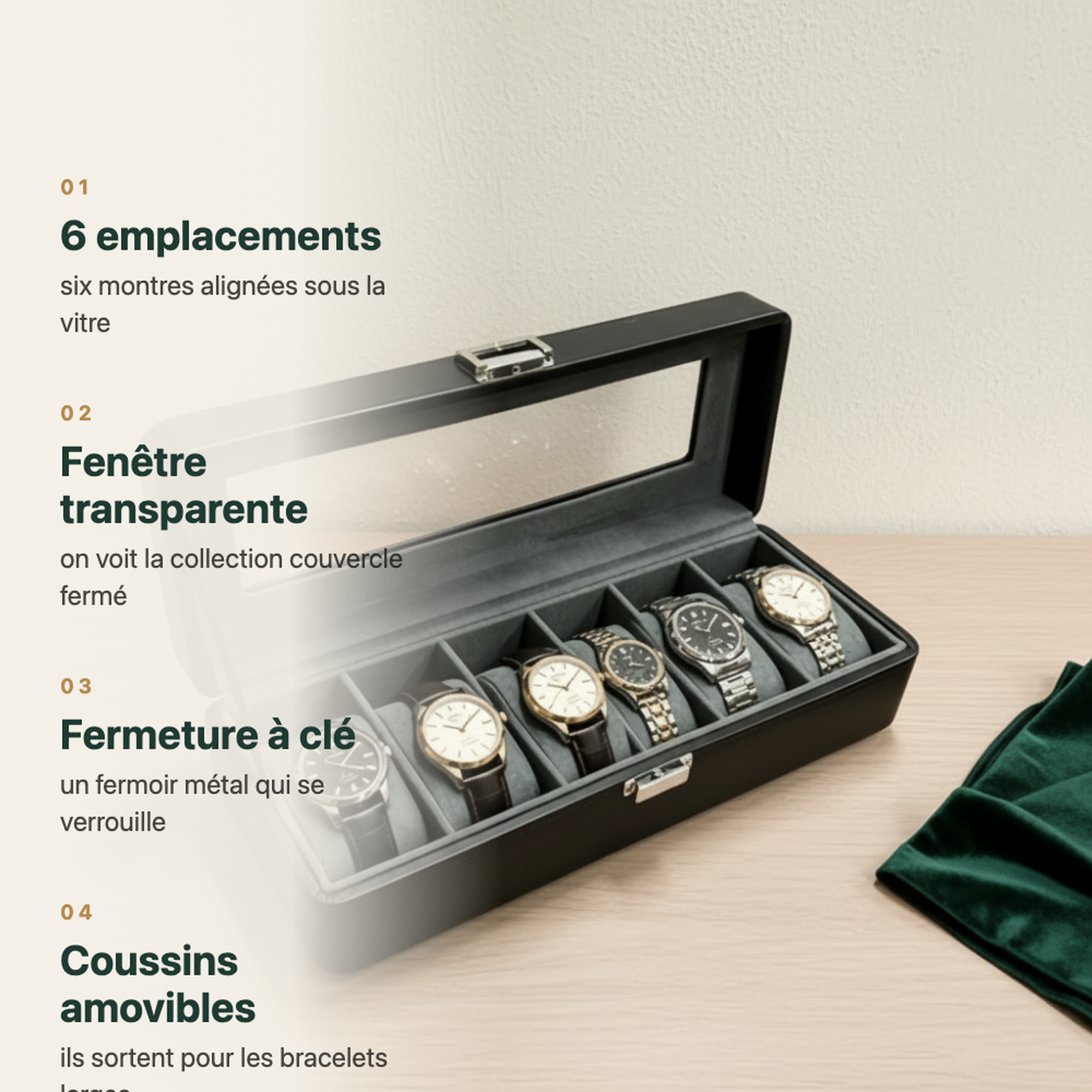 Lot de trois boîtes livré ensemble