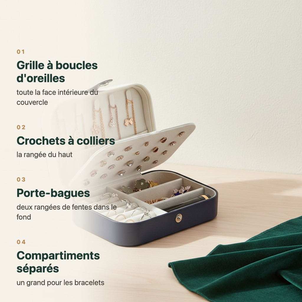 Coffret à bijoux nomade blanc