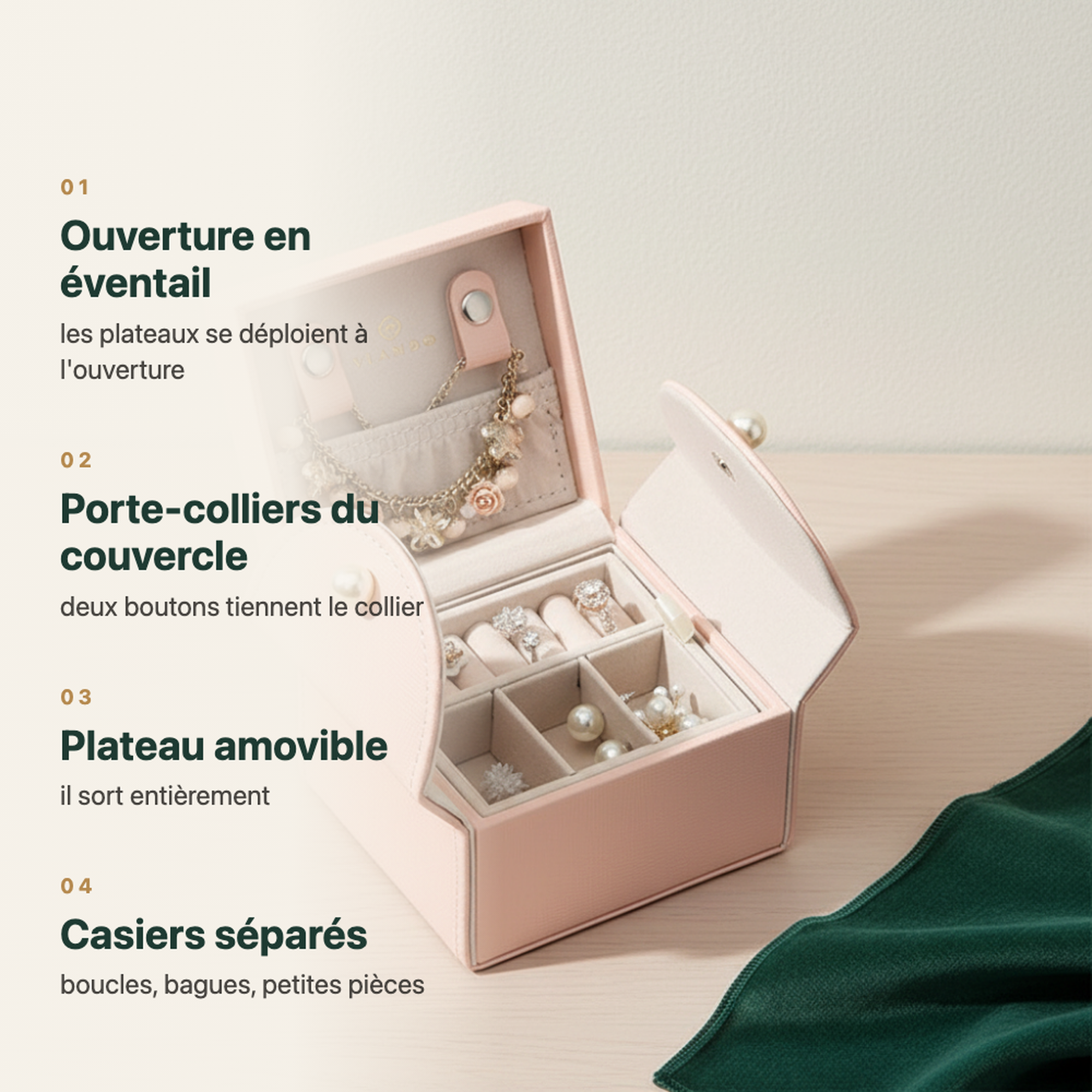 Boîte à bijoux fille blanche