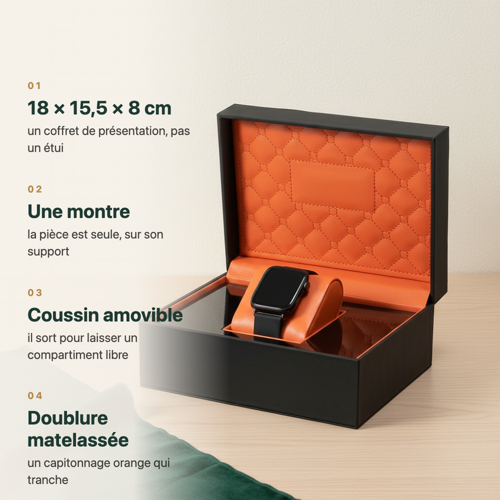 Coffret à montre bleu