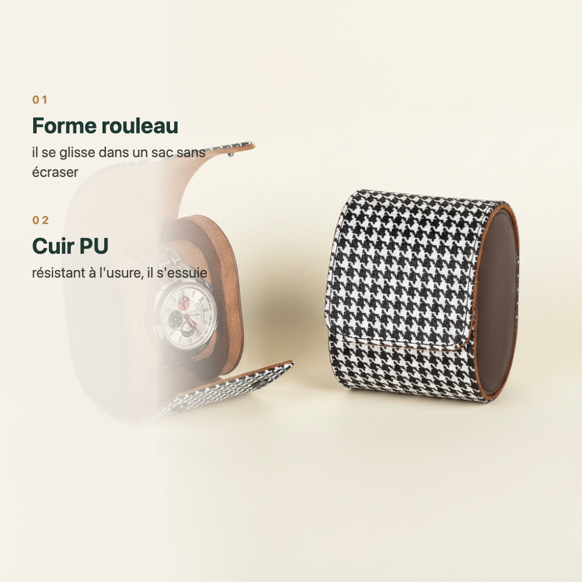 Variante trois montres du rouleau