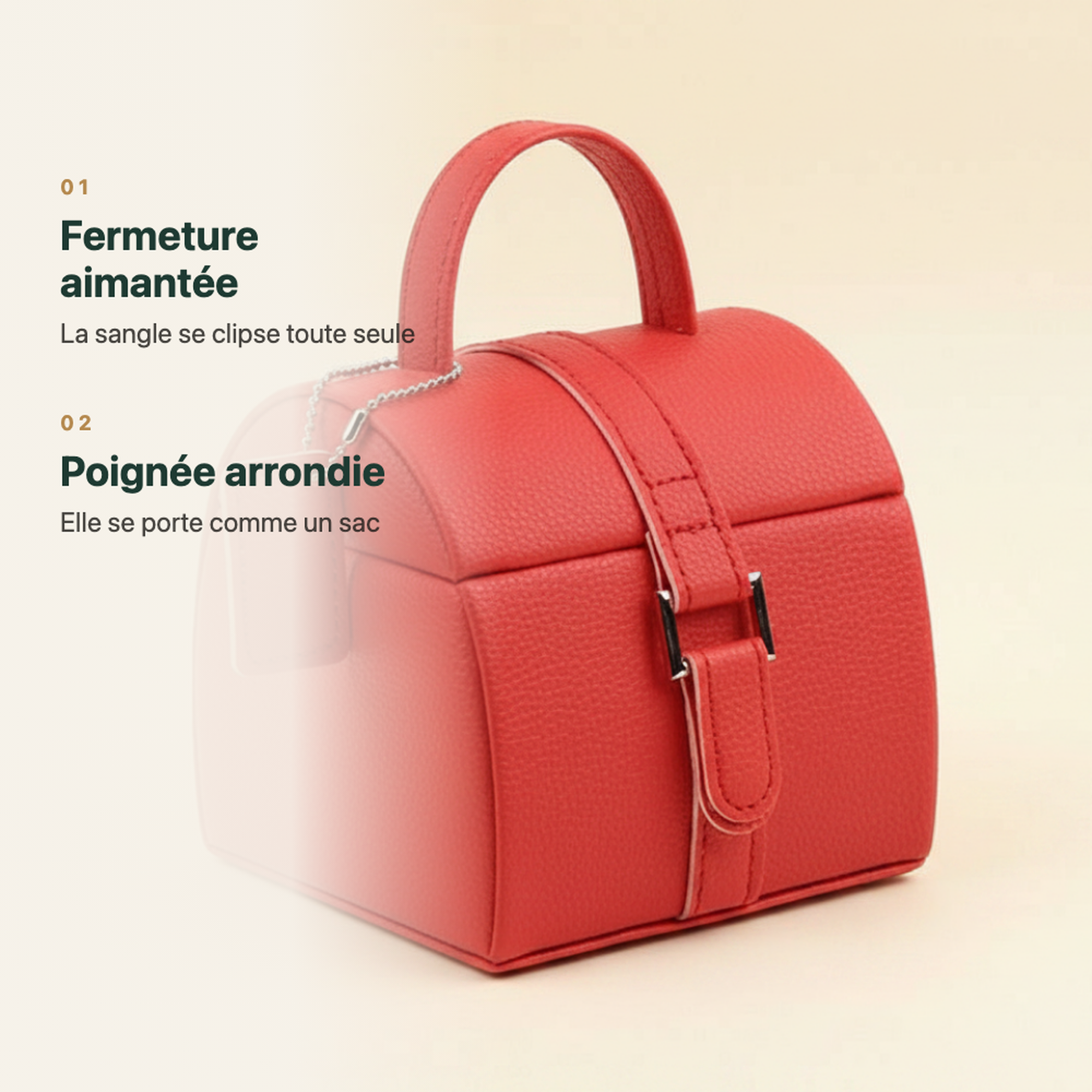 Boîte à bijoux fille rouge
