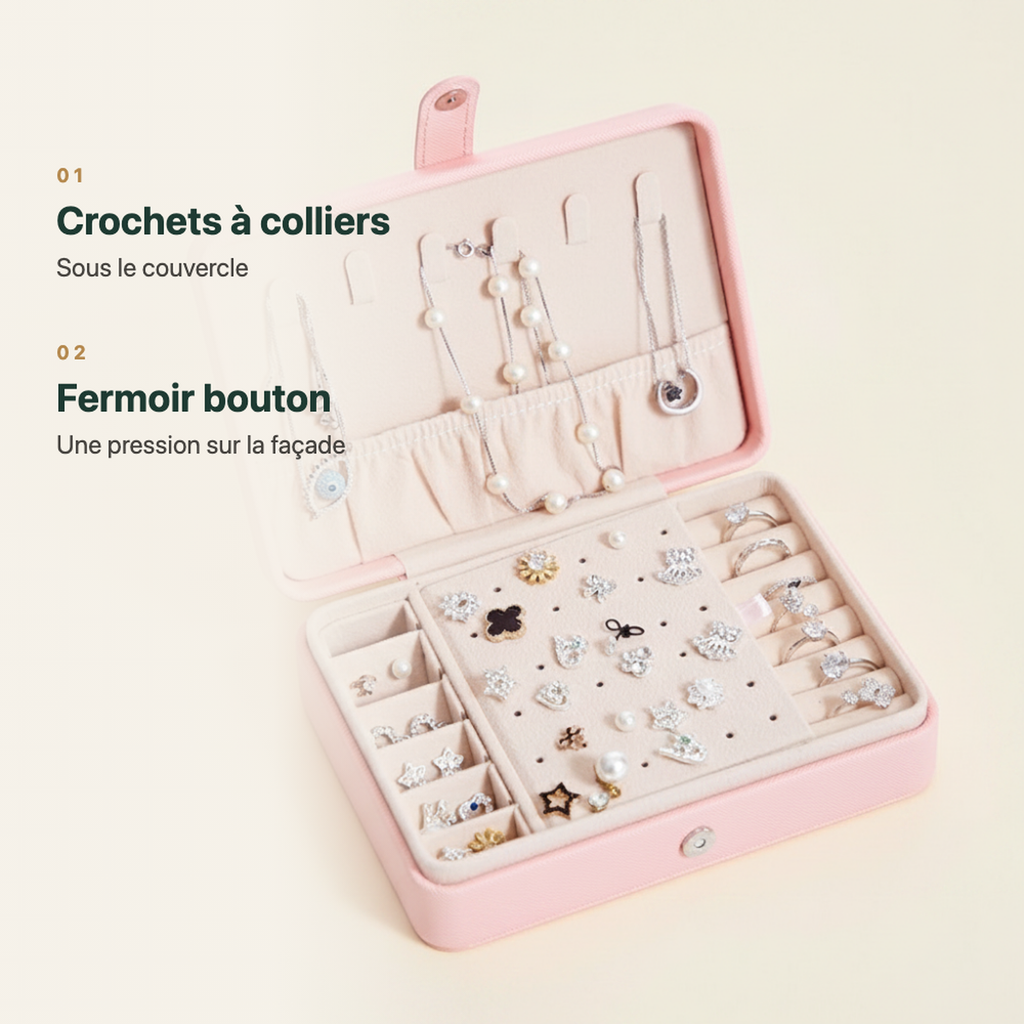 Boîte à bijoux bleue