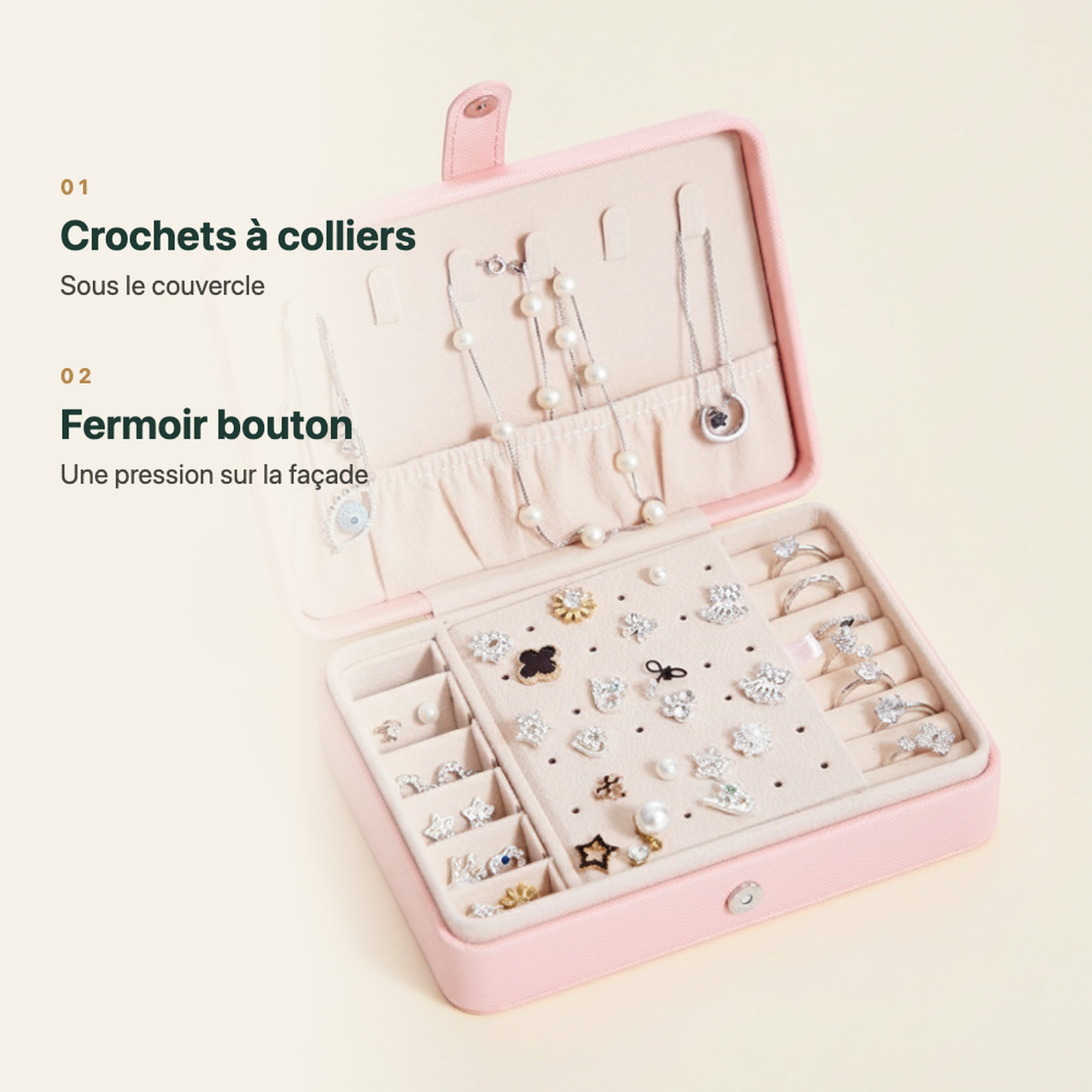 Boîte à bijoux bleue