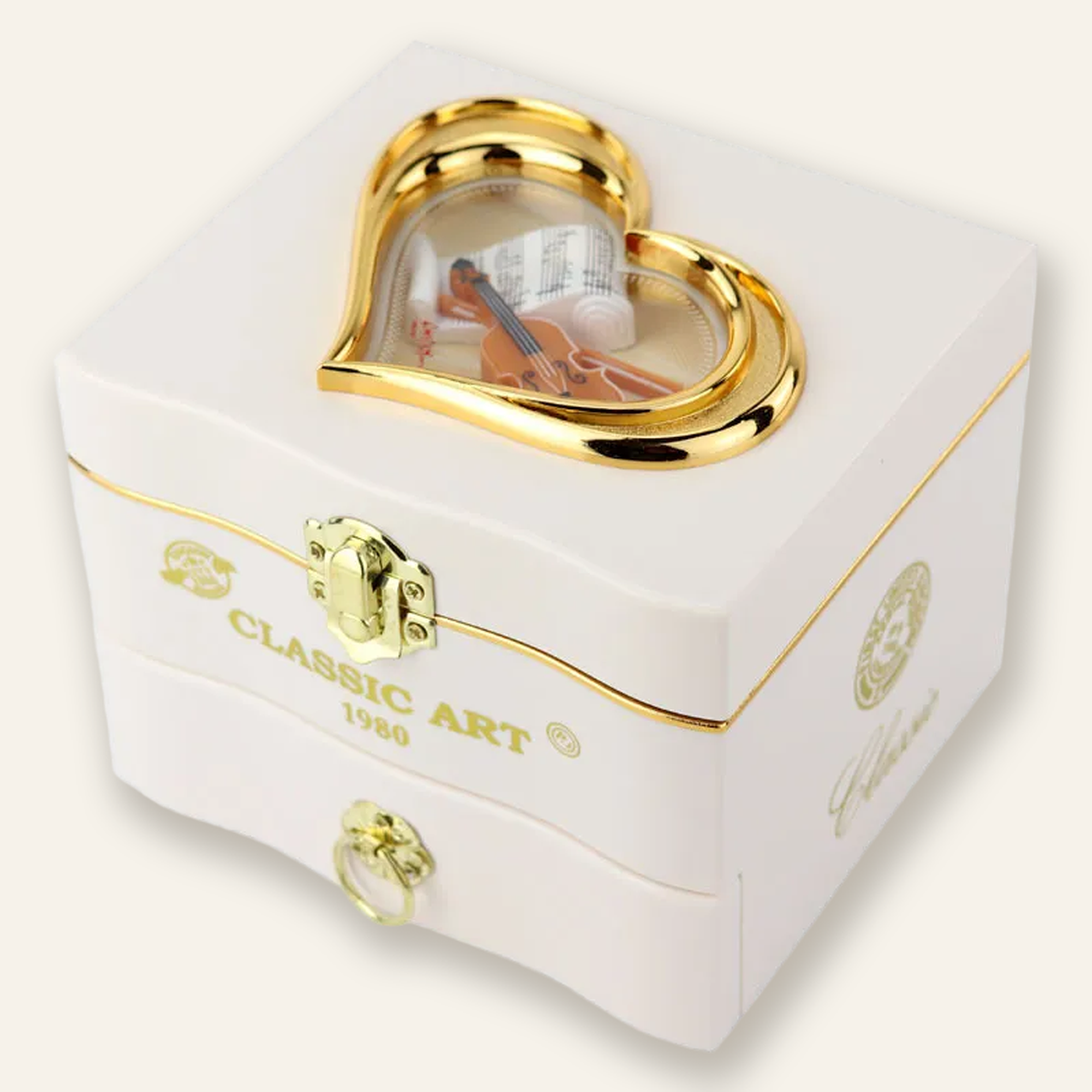 Boîte à bijoux musicale fermée