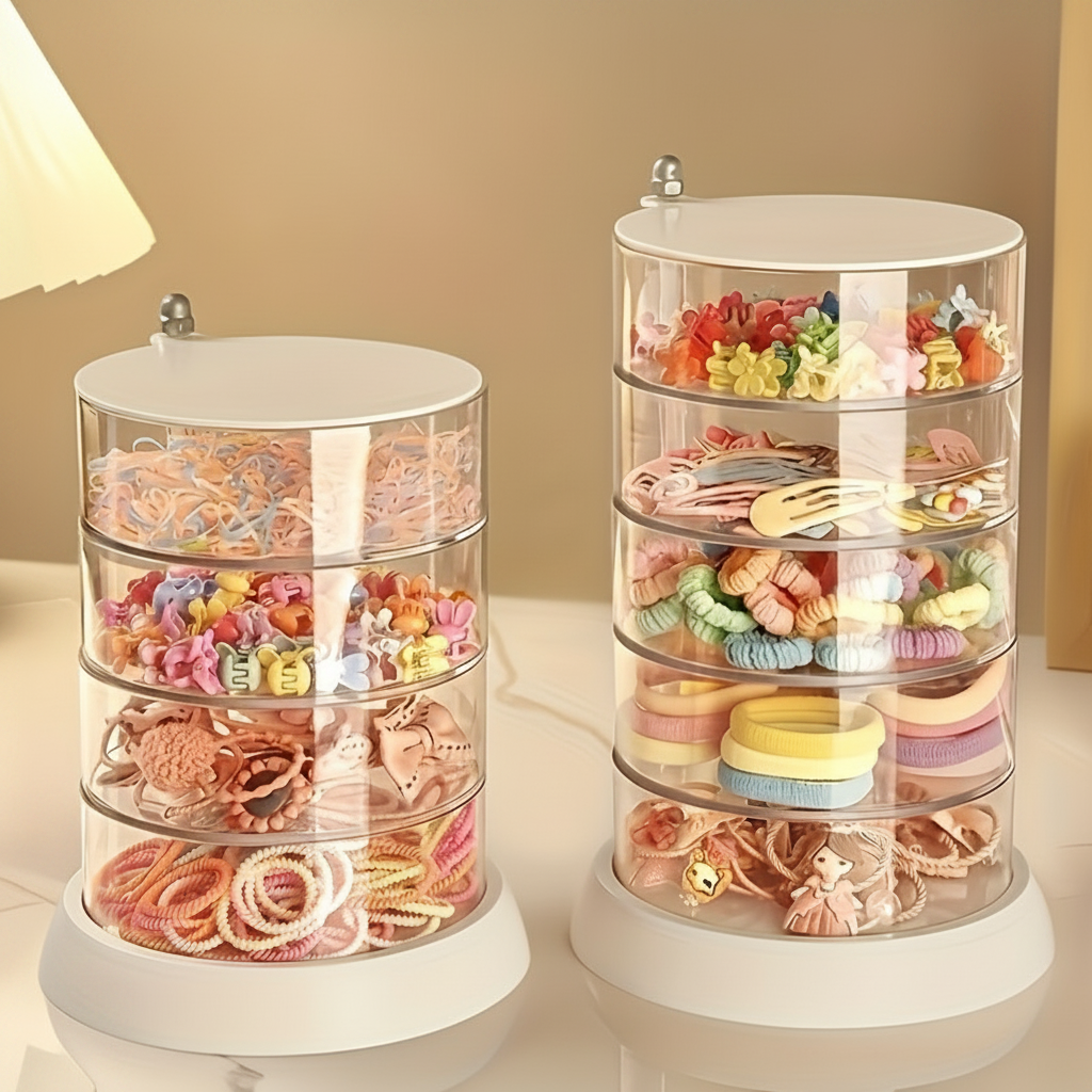 Boîte à bijoux rotative fermée