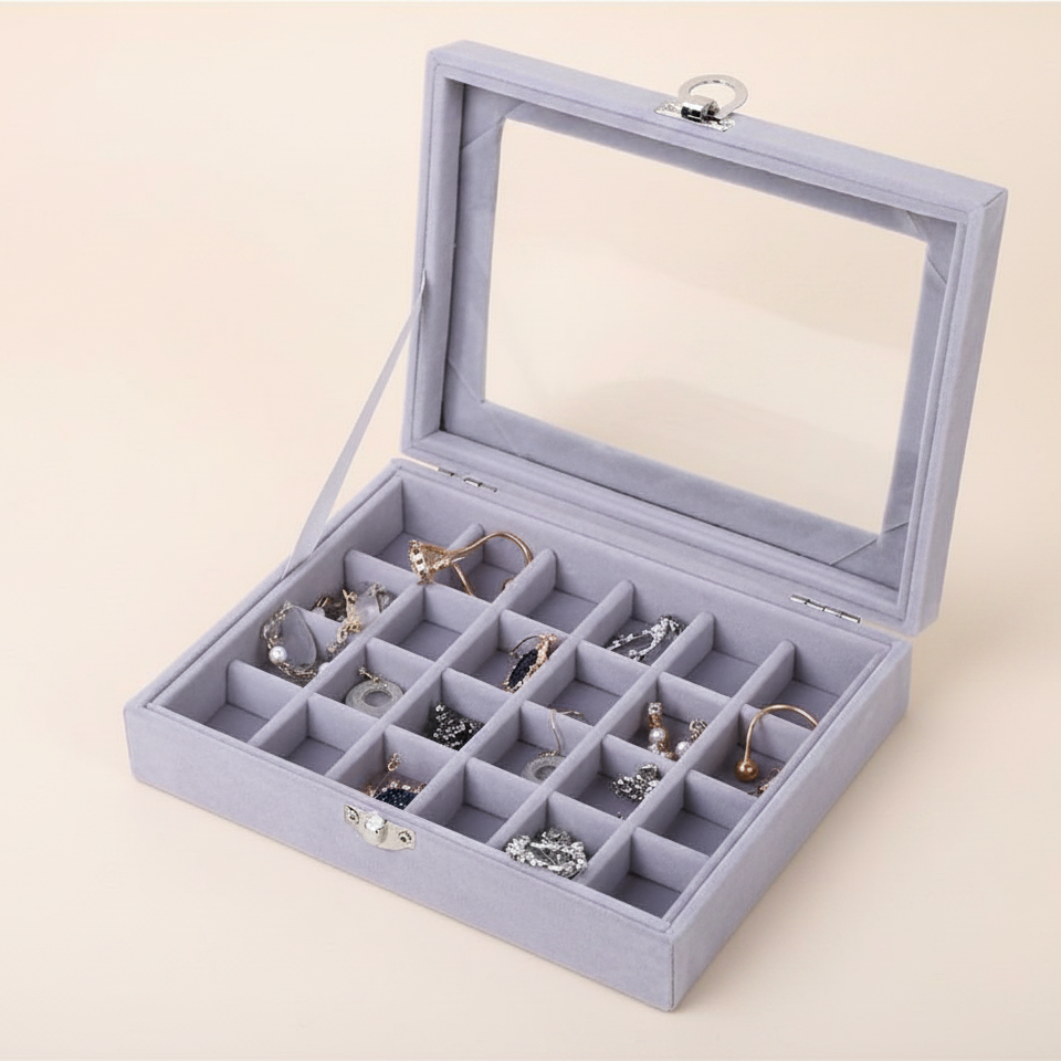 Plateau à bijoux, agencement mixte