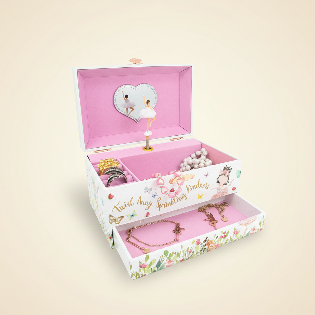 Boîte à bijoux musicale à figurine, coloris ange