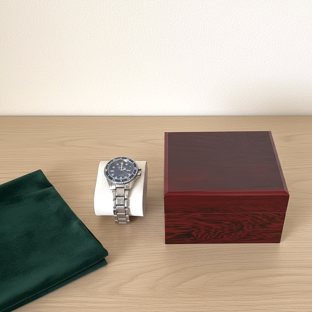 Coffret à montre laqué en situation