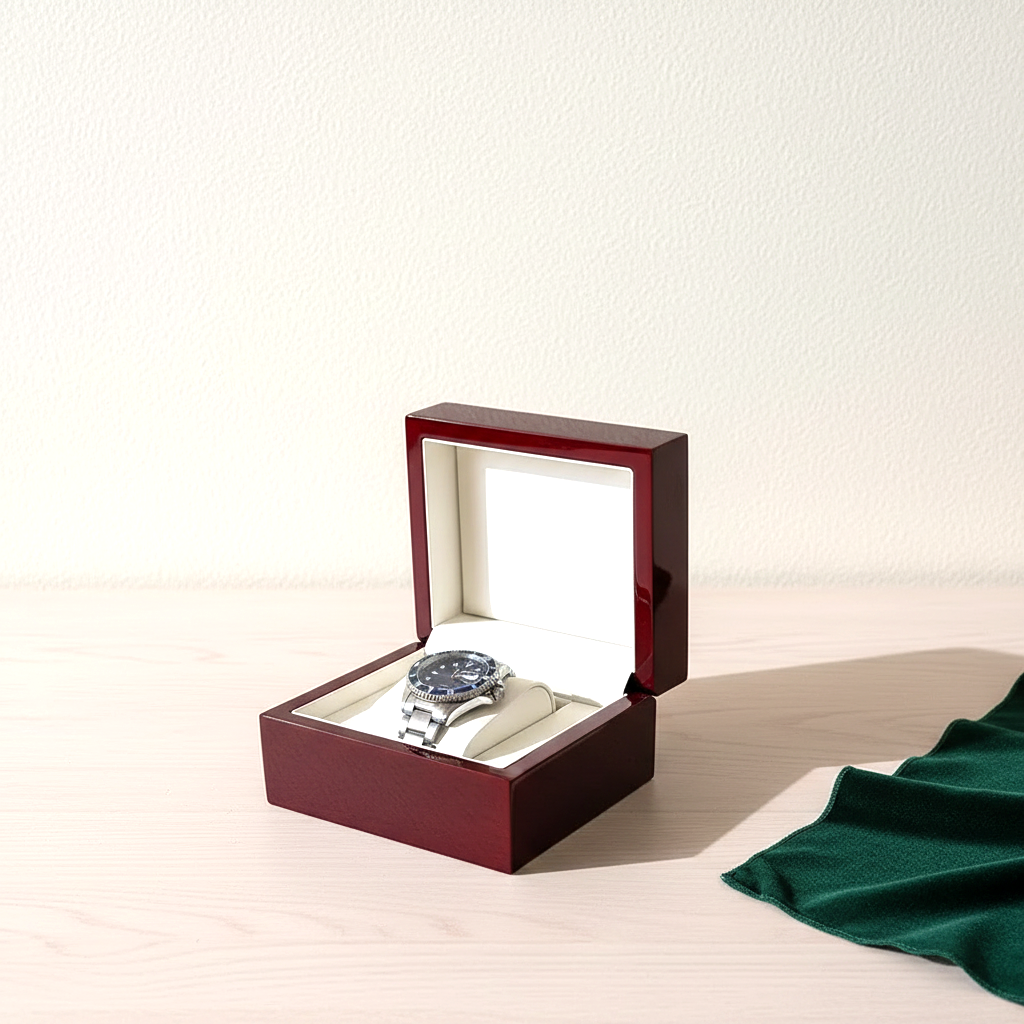 Coffret à montre fermé, laque brillante