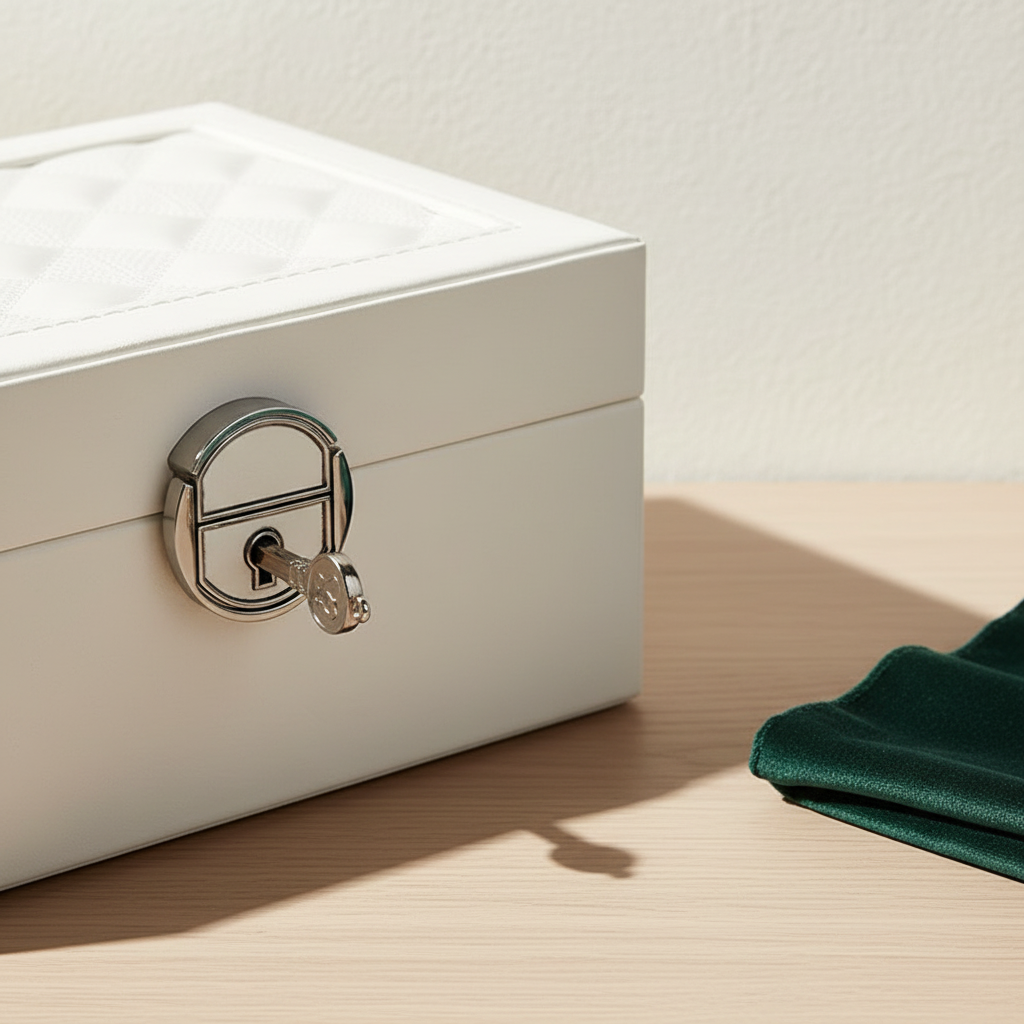 Coffret à bijoux grande capacité avec miroir, vue complémentaire